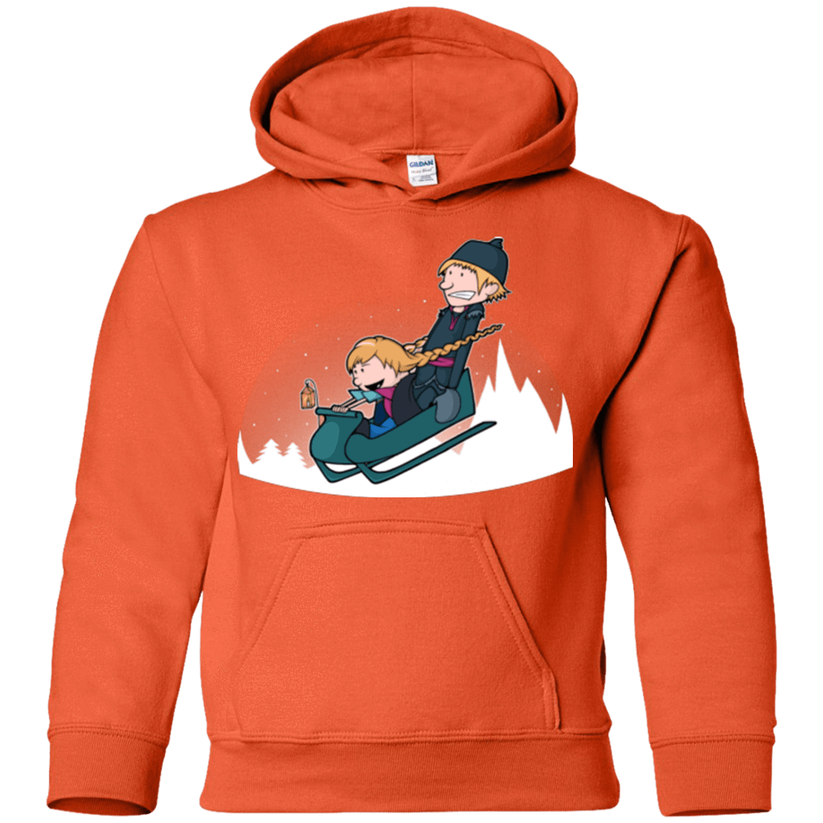 Sweatshirts Orange / YS A Snowy Ride Youth Hoodie