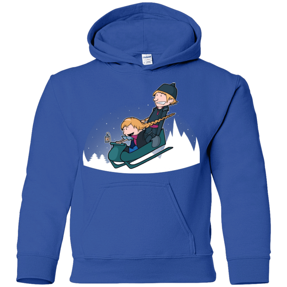 Sweatshirts Royal / YS A Snowy Ride Youth Hoodie