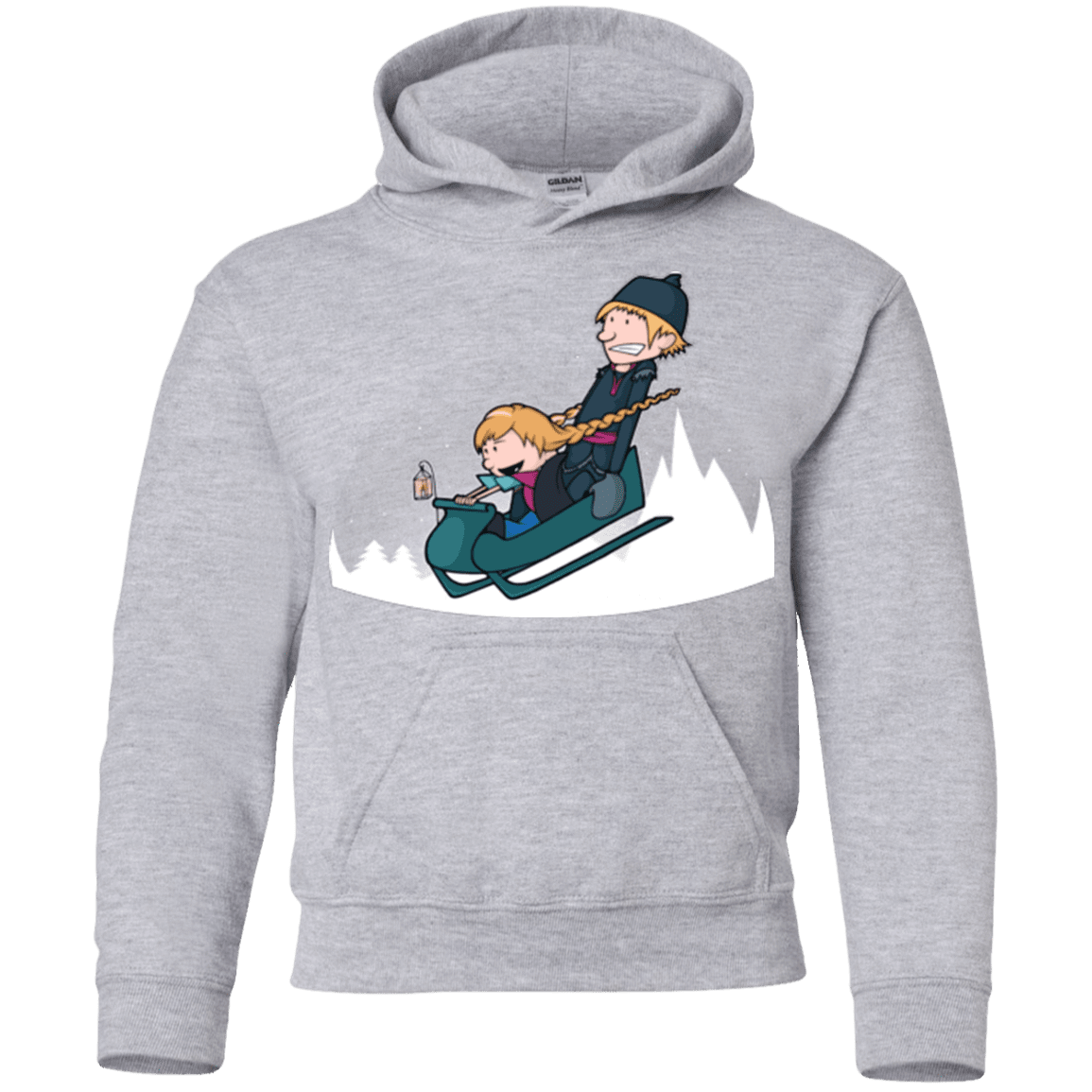 Sweatshirts Sport Grey / YS A Snowy Ride Youth Hoodie