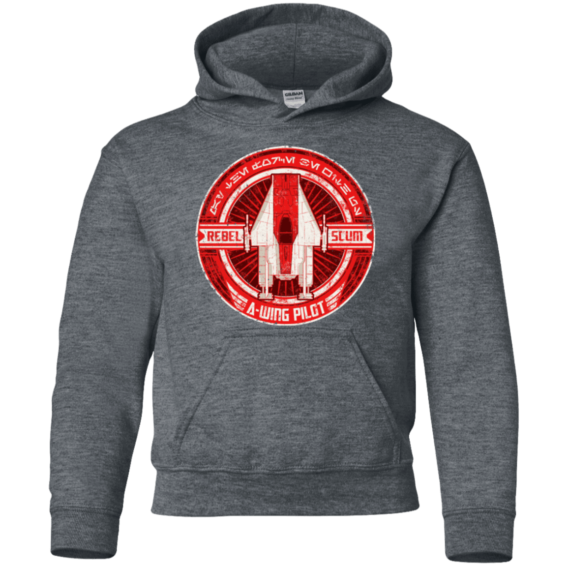 Sweatshirts Dark Heather / YS A-Wing Youth Hoodie