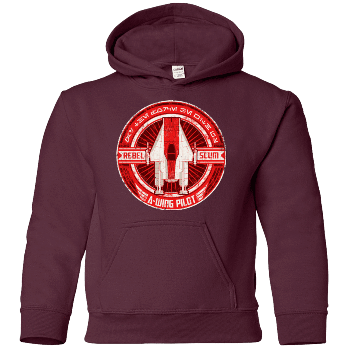 Sweatshirts Maroon / YS A-Wing Youth Hoodie