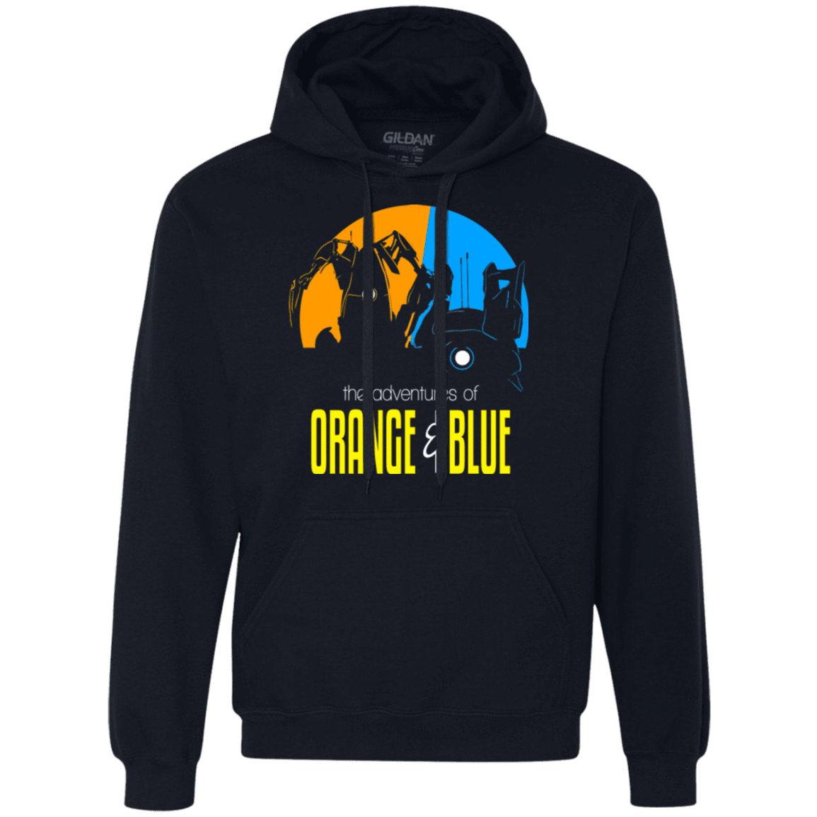 Sweatshirts Navy / S Adventure Orange and Blue Premium Fleece Hoodie