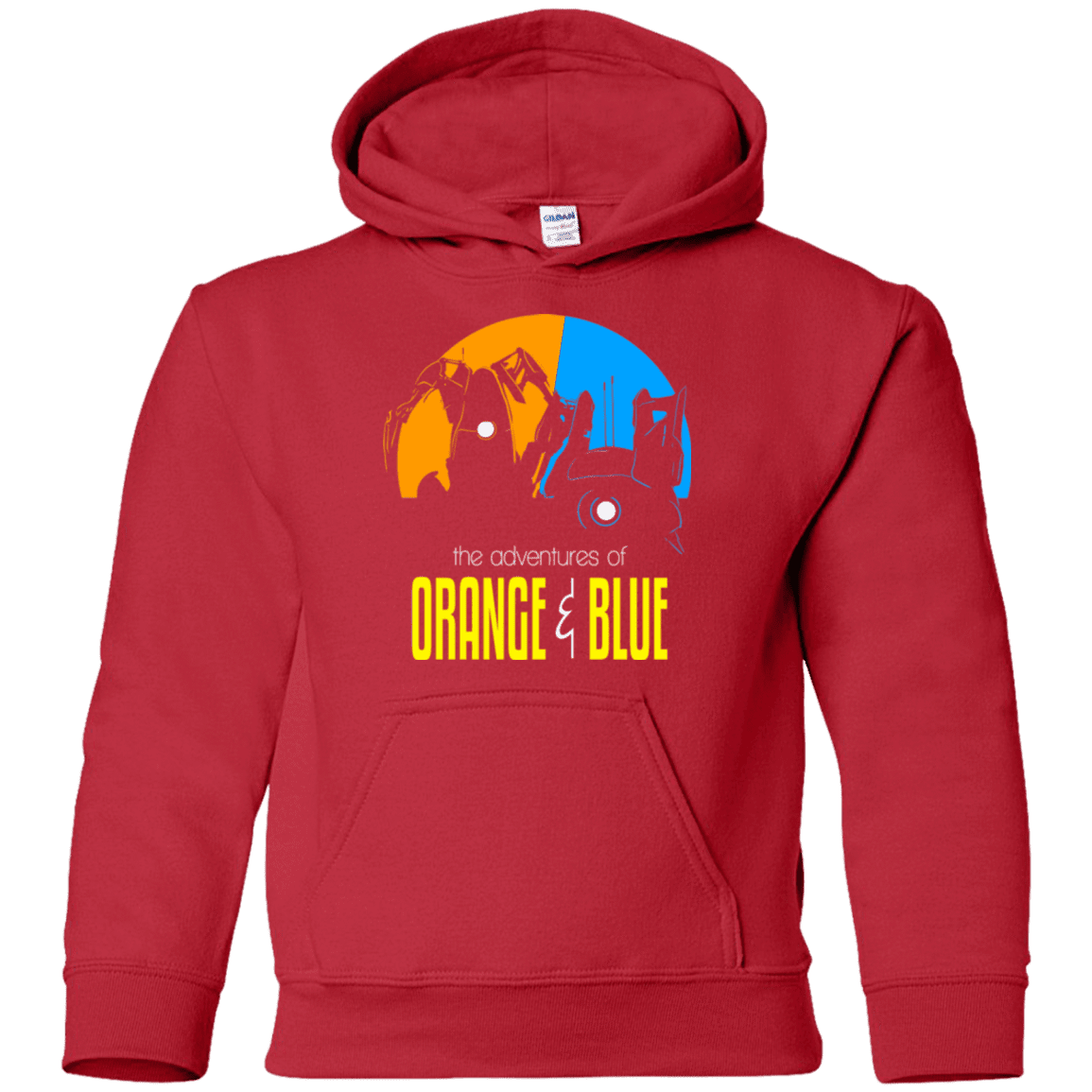 Sweatshirts Red / YS Adventure Orange and Blue Youth Hoodie