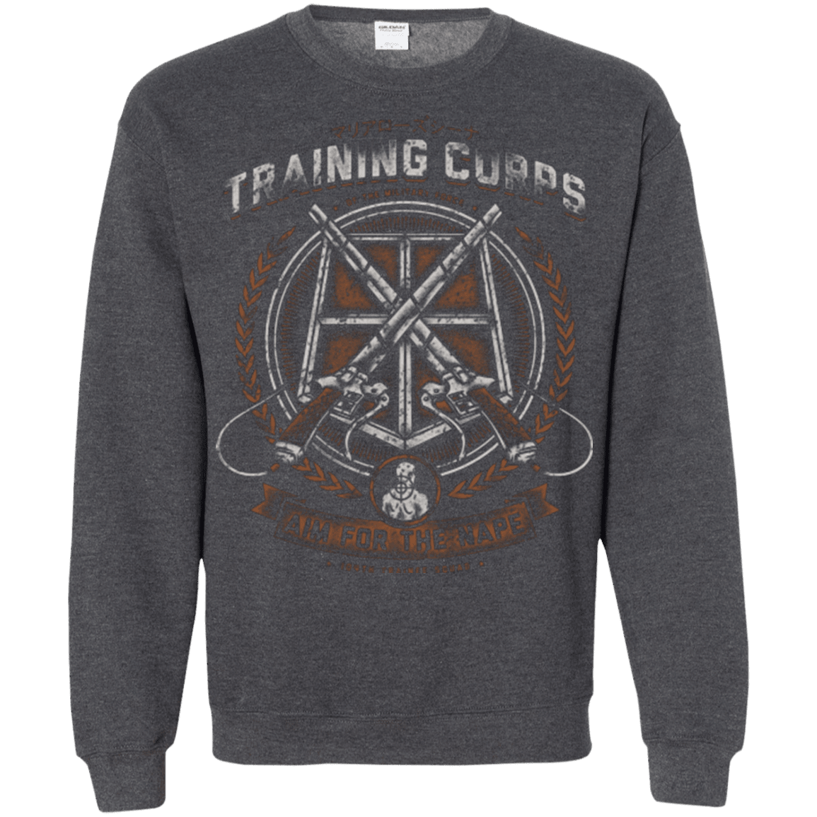 Sweatshirts Dark Heather / Small Aim for the Nape Crewneck Sweatshirt