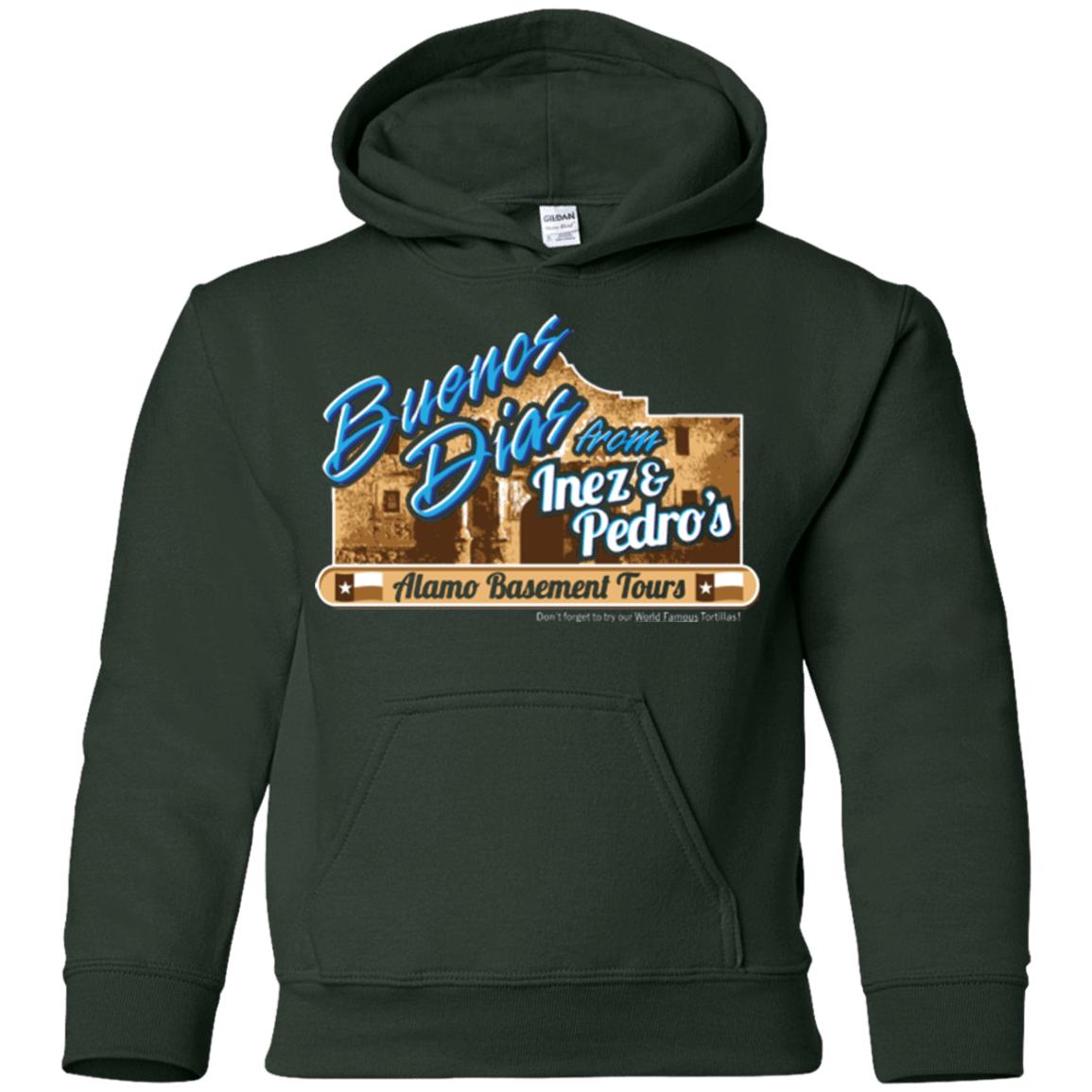 Sweatshirts Forest Green / YS Alamo Basement Youth Hoodie