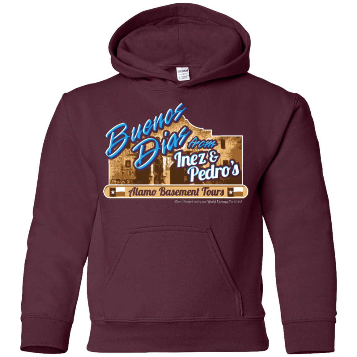 Sweatshirts Maroon / YS Alamo Basement Youth Hoodie