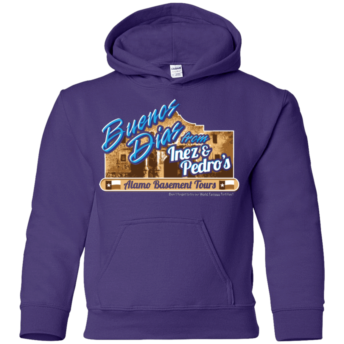 Sweatshirts Purple / YS Alamo Basement Youth Hoodie
