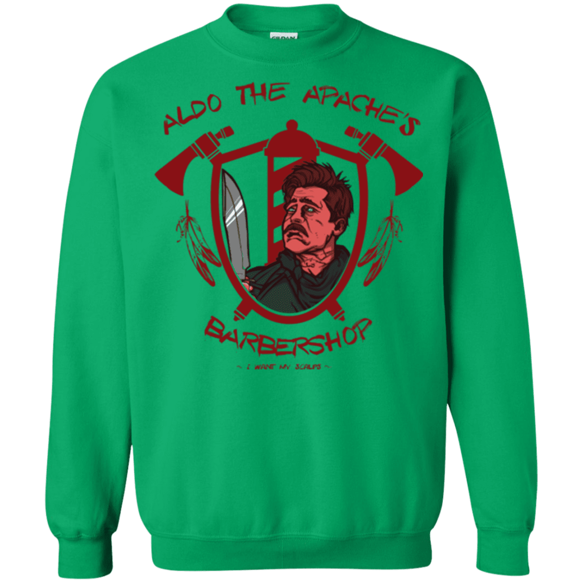 Sweatshirts Irish Green / Small Aldos Barber Shop Crewneck Sweatshirt