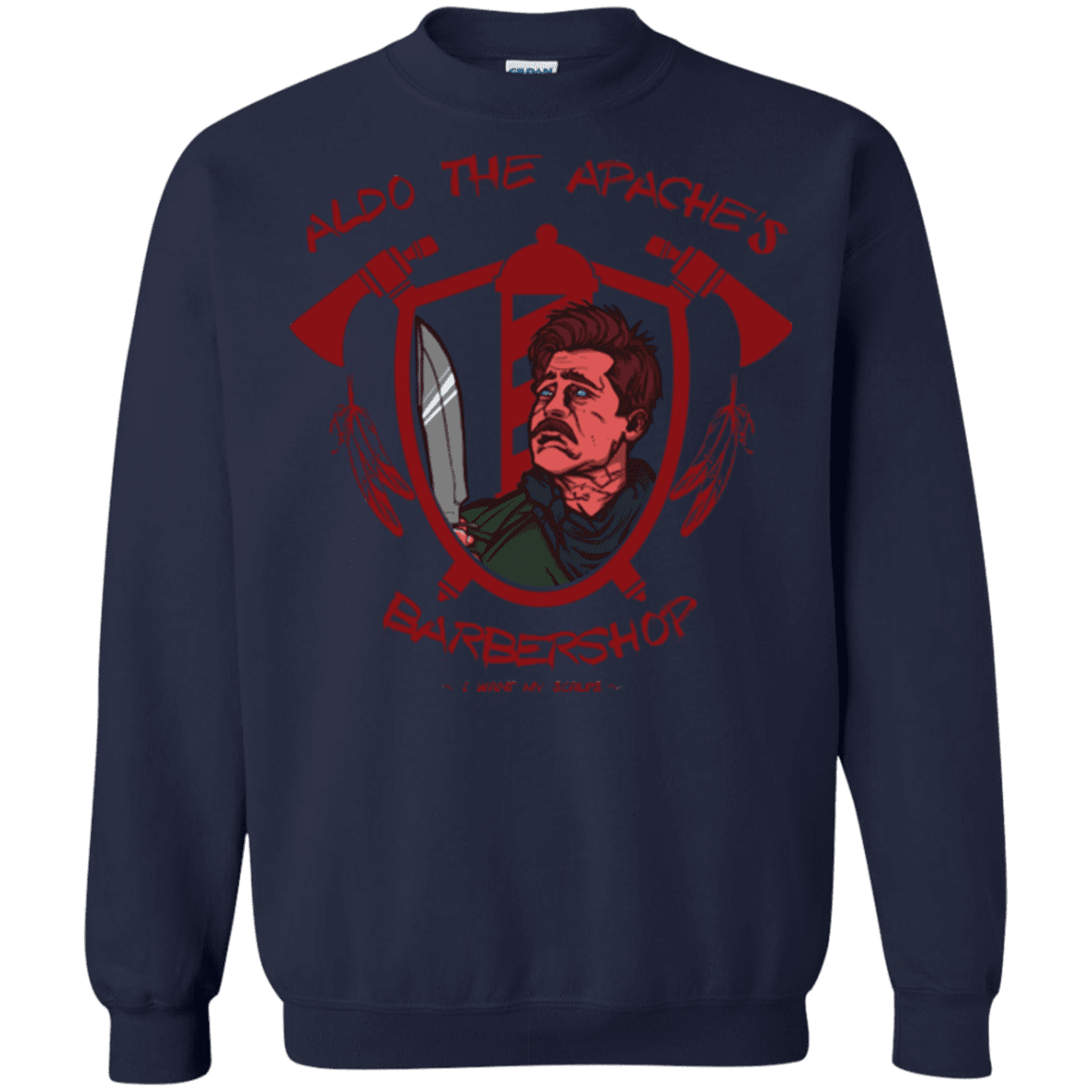 Sweatshirts Navy / Small Aldos Barber Shop Crewneck Sweatshirt