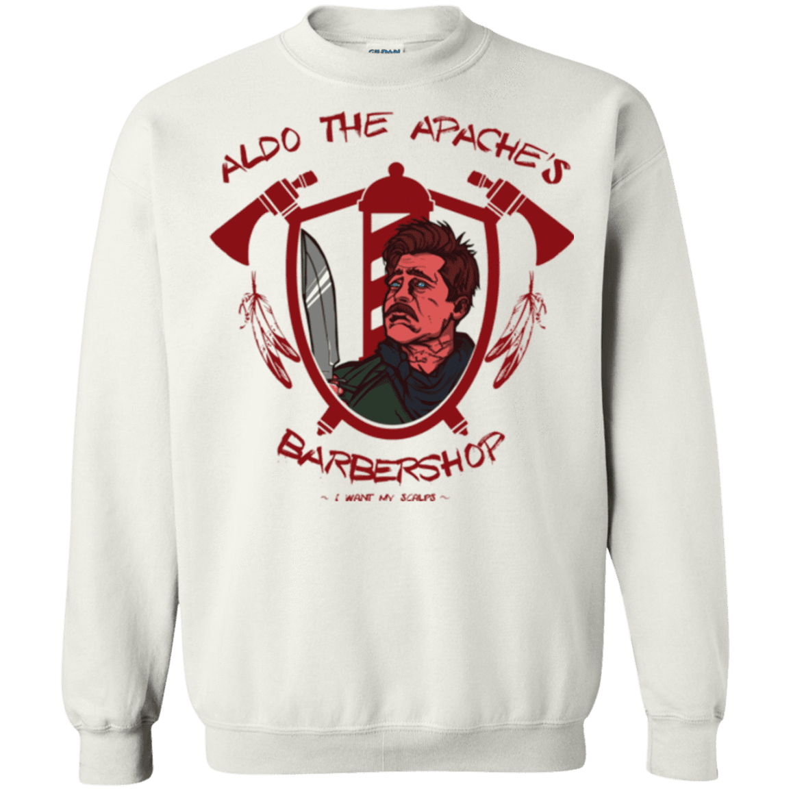 Sweatshirts White / Small Aldos Barber Shop Crewneck Sweatshirt