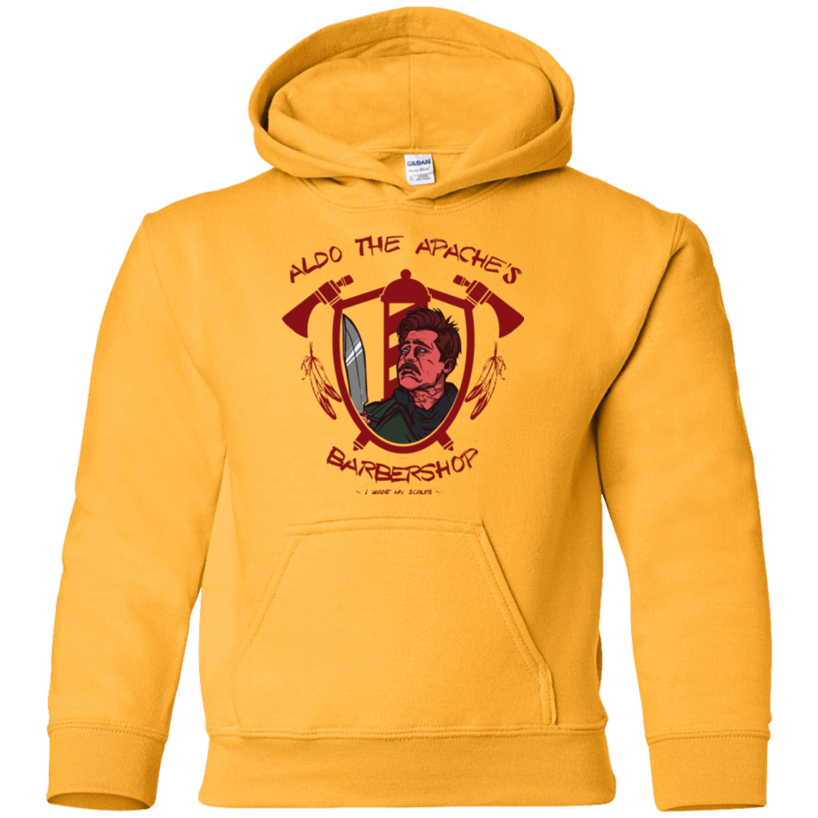 Sweatshirts Gold / YS Aldos Barber Shop Youth Hoodie