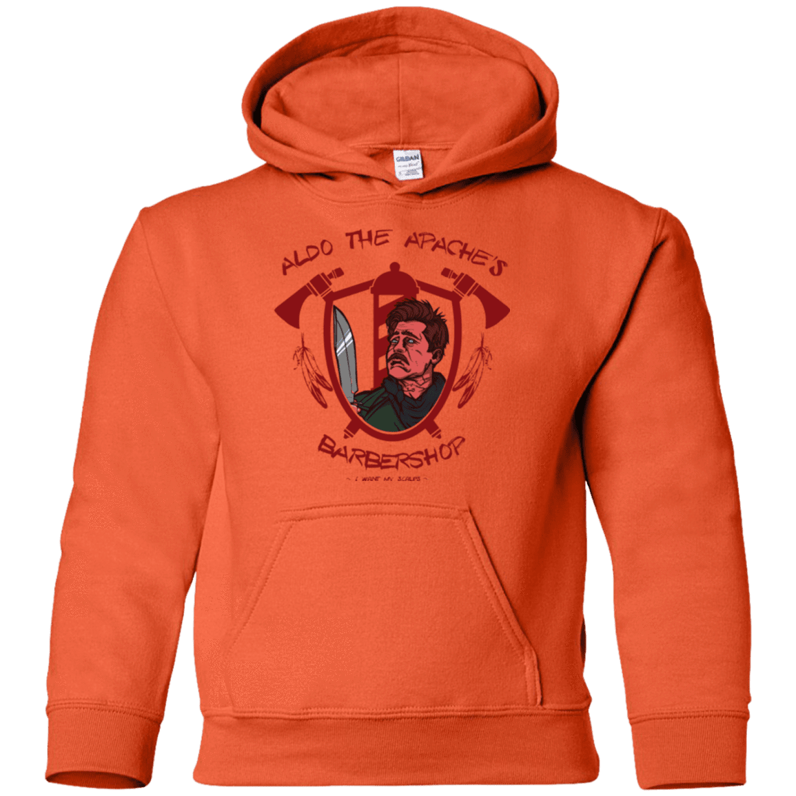 Sweatshirts Orange / YS Aldos Barber Shop Youth Hoodie