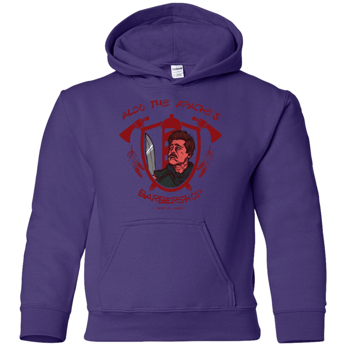 Sweatshirts Purple / YS Aldos Barber Shop Youth Hoodie