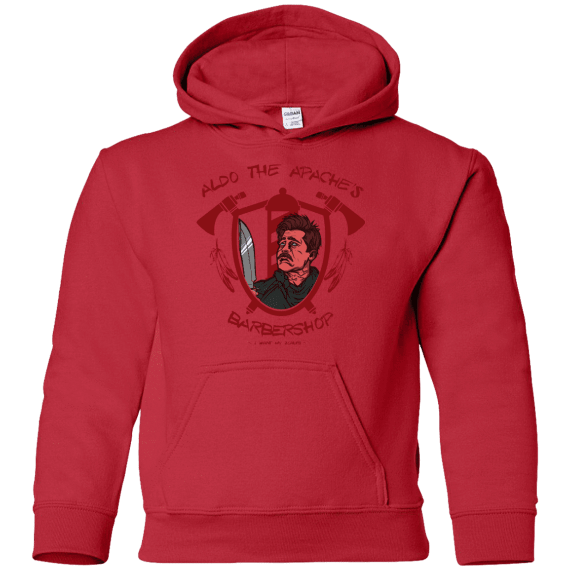 Sweatshirts Red / YS Aldos Barber Shop Youth Hoodie