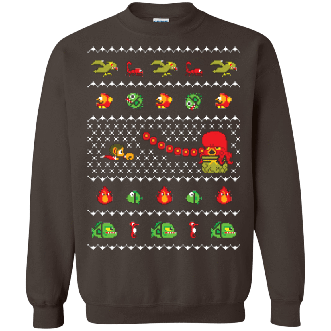 Sweatshirts Dark Chocolate / Small Alex Kidd In Christmas World Crewneck Sweatshirt
