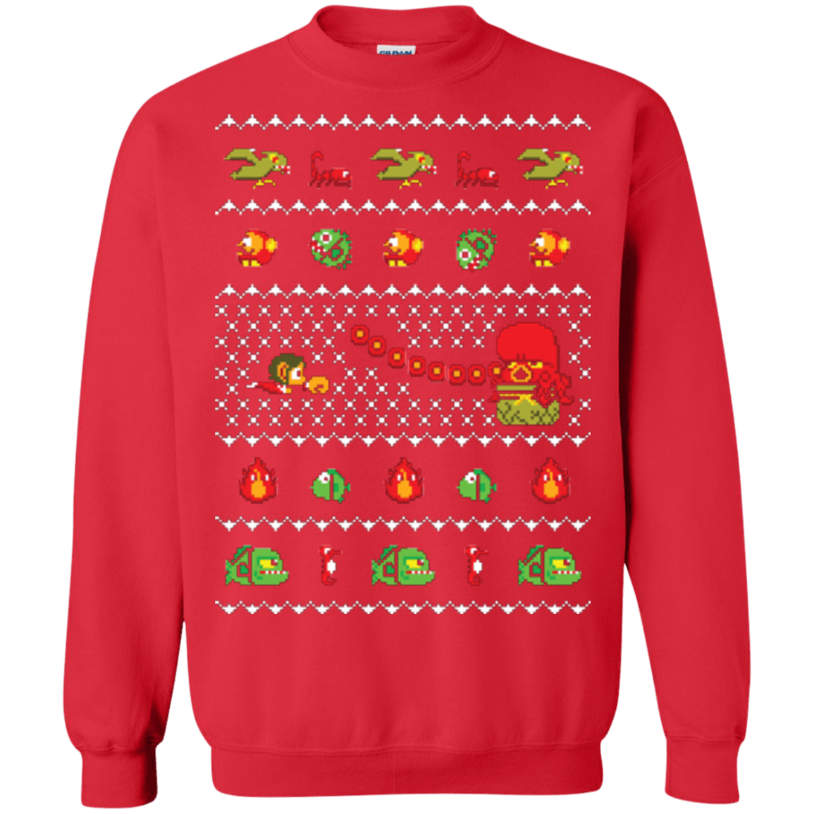 Sweatshirts Red / Small Alex Kidd In Christmas World Crewneck Sweatshirt