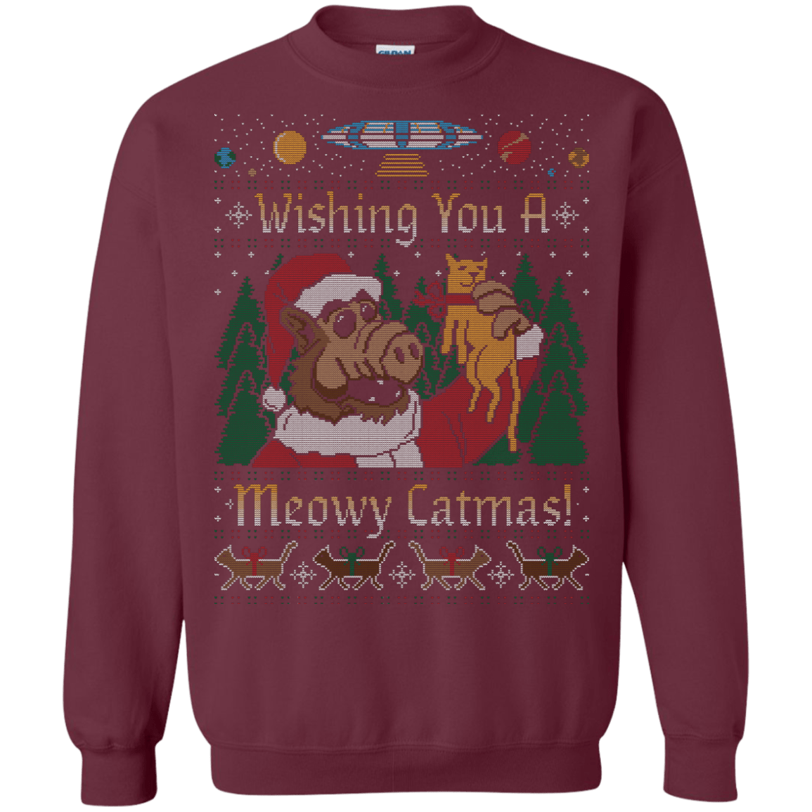 Sweatshirts Maroon / Small ALF SWEATER Crewneck Sweatshirt