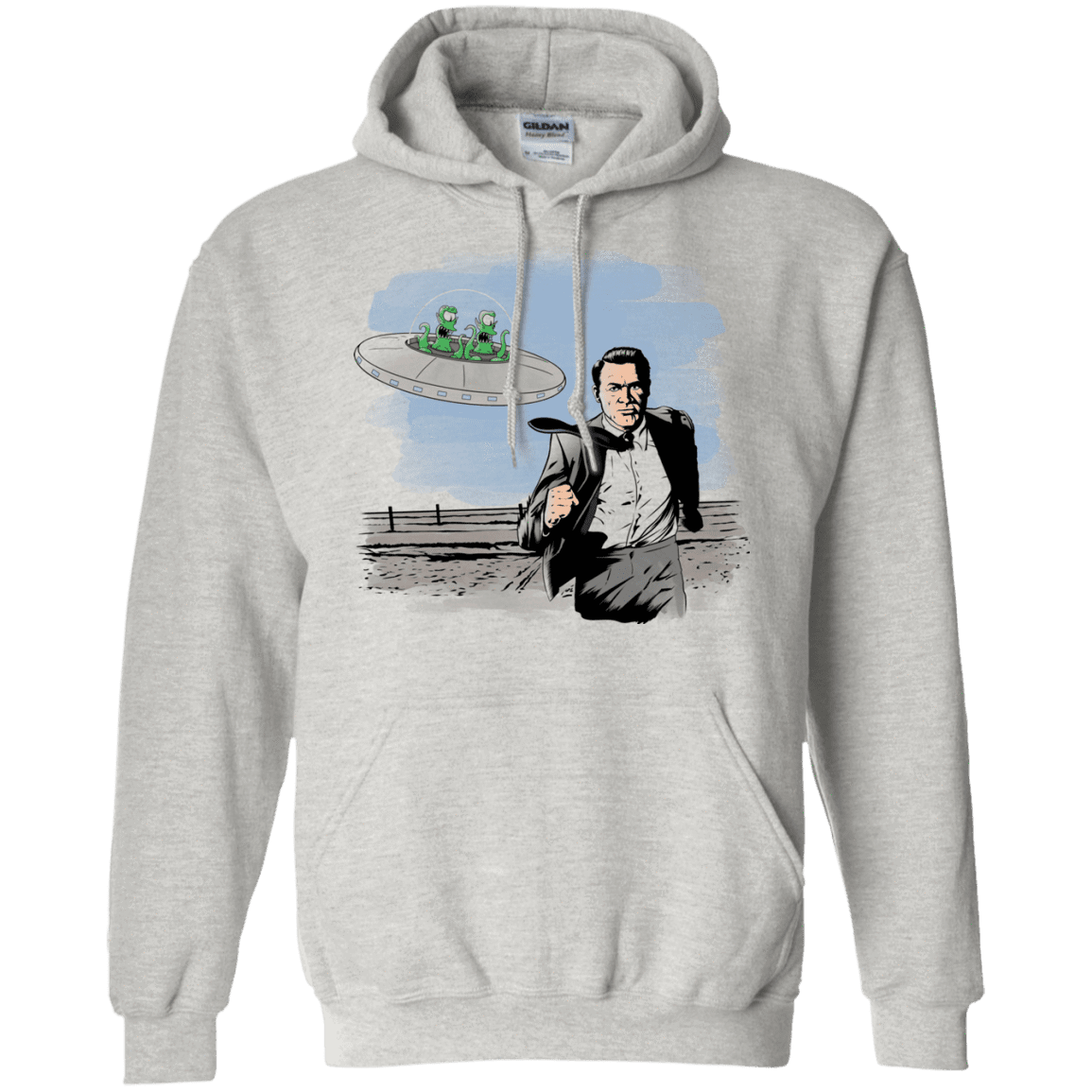 Sweatshirts Ash / Small Alien Attack Pullover Hoodie