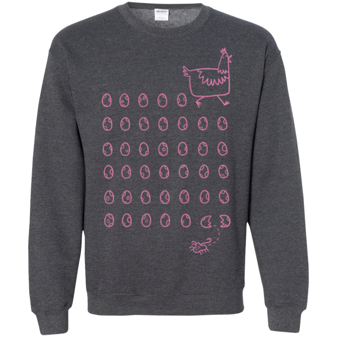 Sweatshirts Dark Heather / Small Alien Chicken Crewneck Sweatshirt