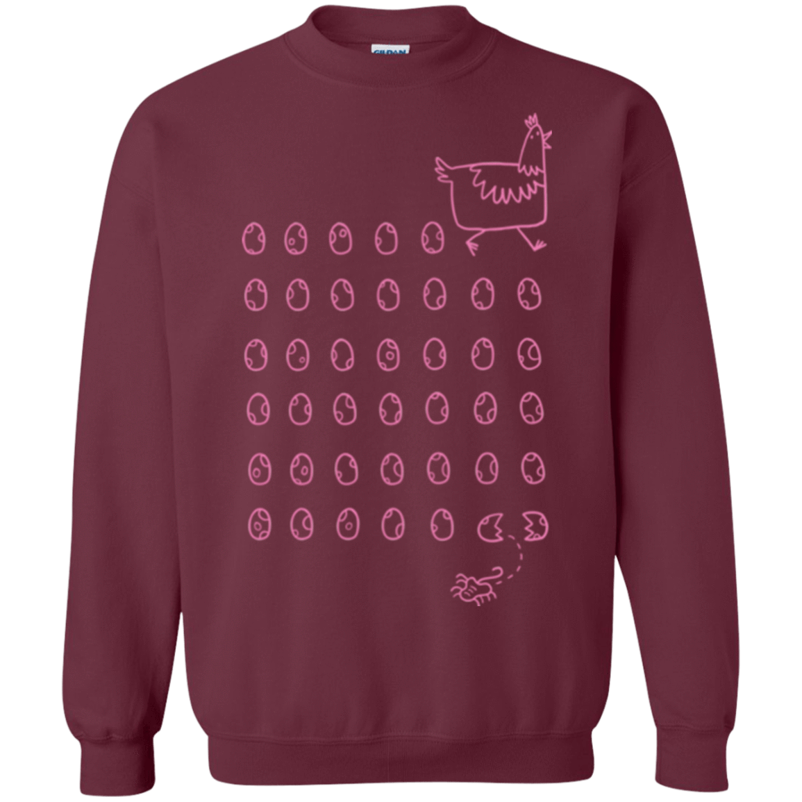 Sweatshirts Maroon / Small Alien Chicken Crewneck Sweatshirt