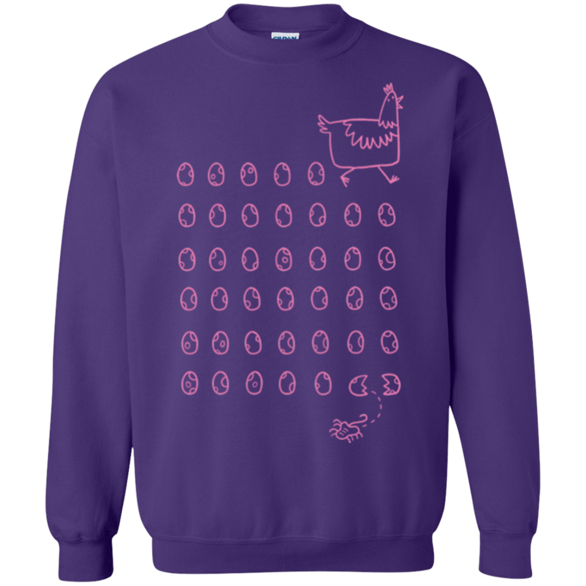 Sweatshirts Purple / Small Alien Chicken Crewneck Sweatshirt