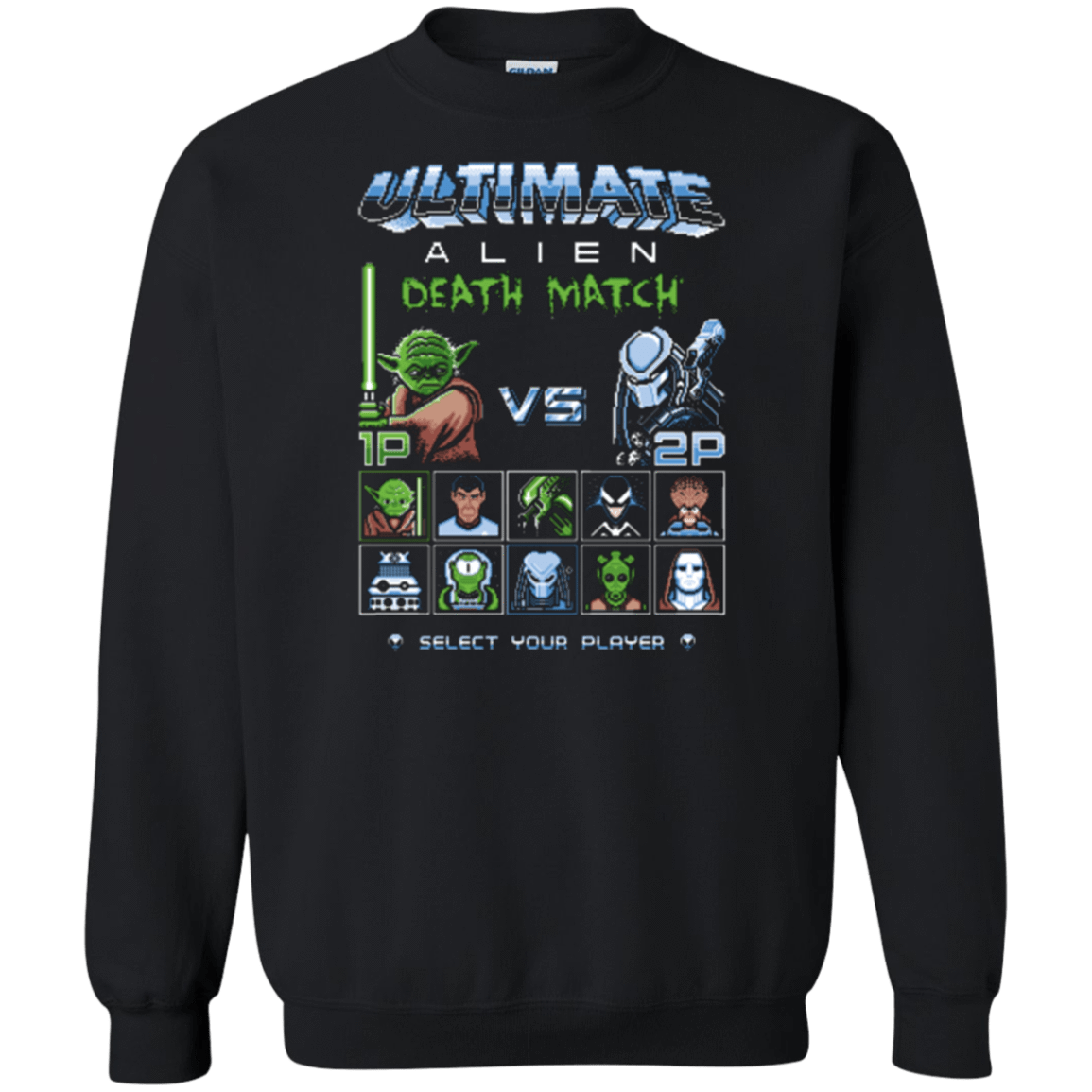 Sweatshirts Black / Small Alien Death Match Crewneck Sweatshirt