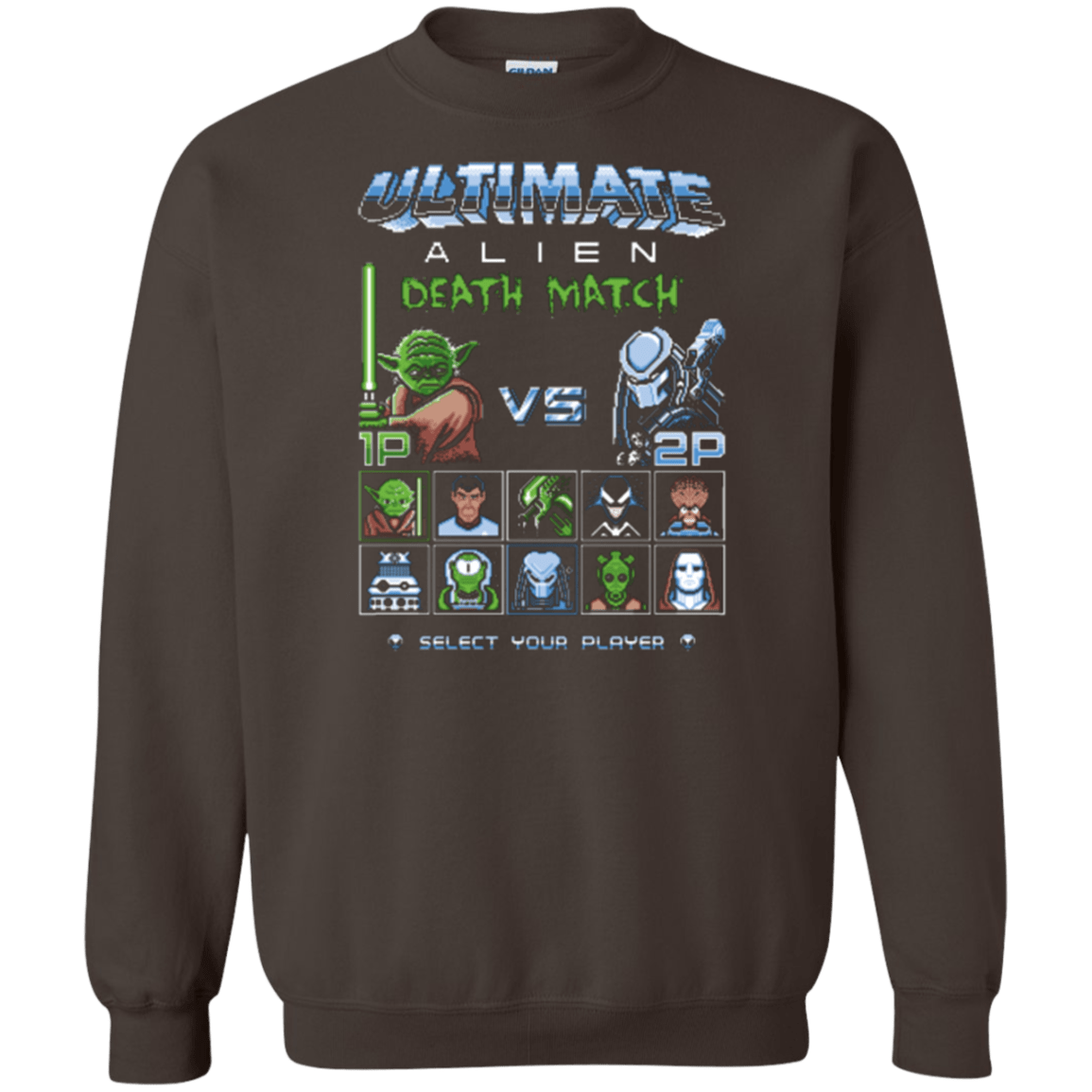 Sweatshirts Dark Chocolate / Small Alien Death Match Crewneck Sweatshirt