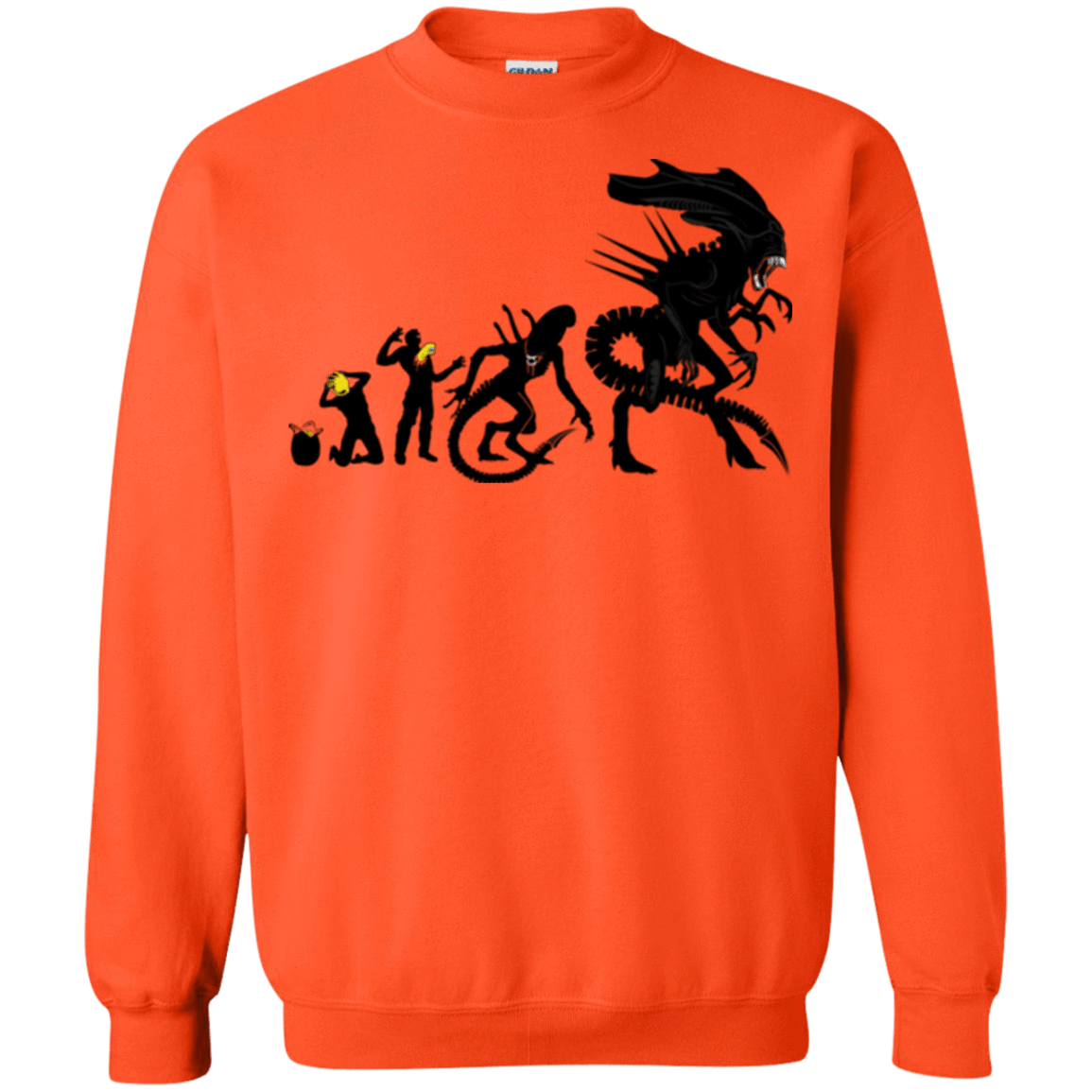 Sweatshirts Orange / Small Alien Evolution Crewneck Sweatshirt