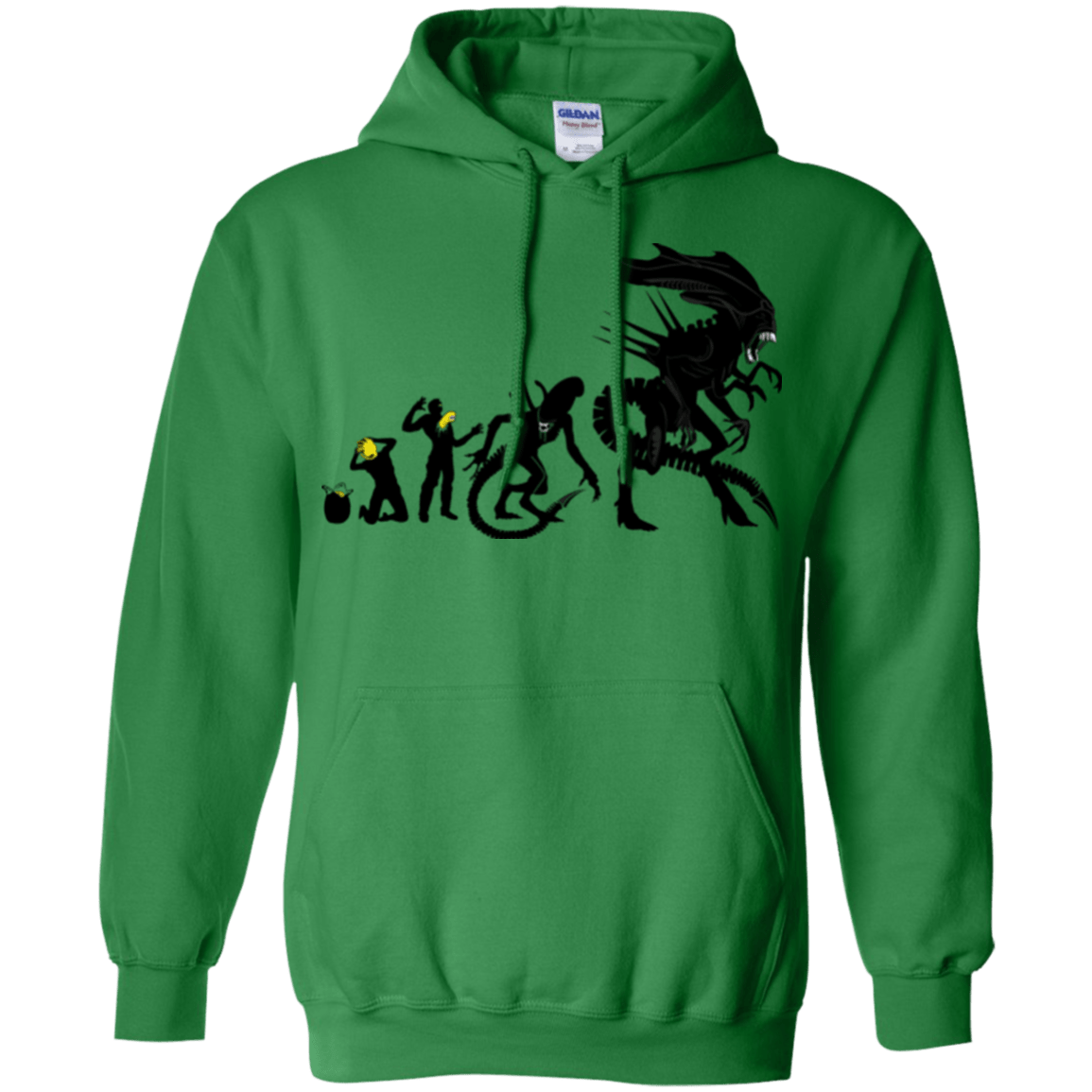 Sweatshirts Irish Green / Small Alien Evolution Pullover Hoodie