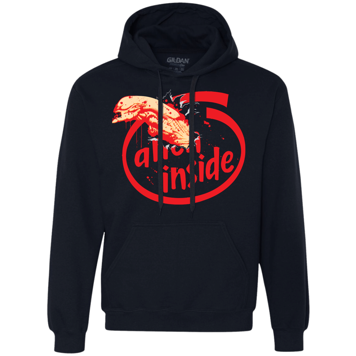 Sweatshirts Navy / S Alien Inside Premium Fleece Hoodie