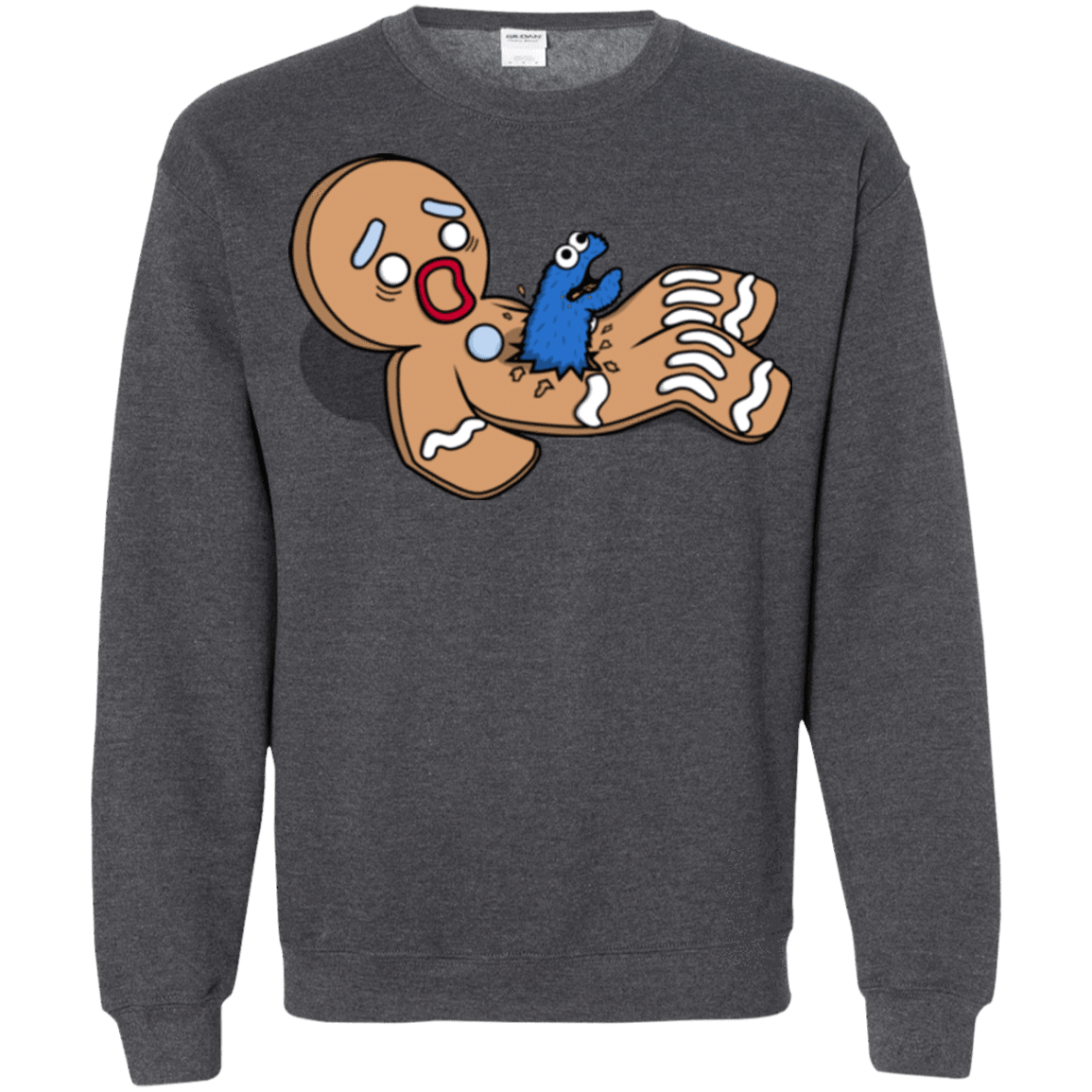 Sweatshirts Dark Heather / S Alien Nom Nom Crewneck Sweatshirt