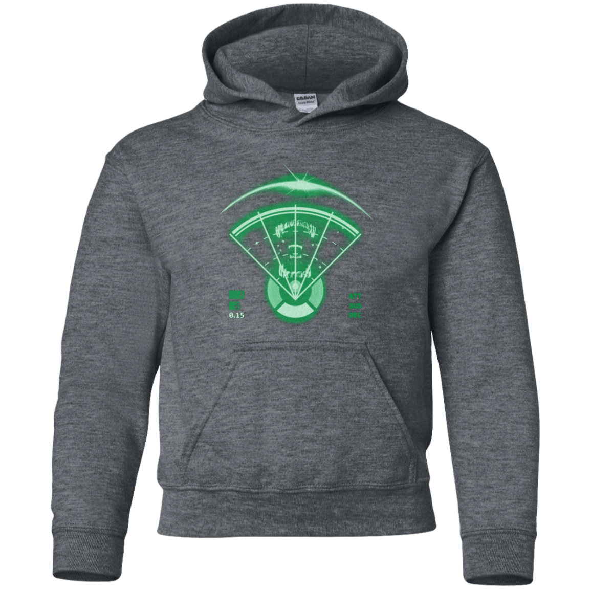 Sweatshirts Dark Heather / YS Alien Tracking Youth Hoodie