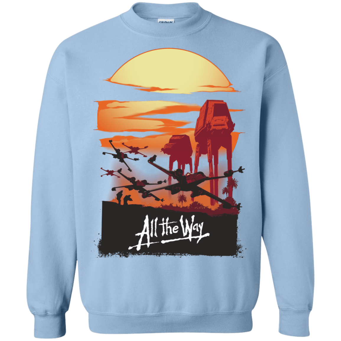 Sweatshirts Light Blue / Small All The Way Crewneck Sweatshirt