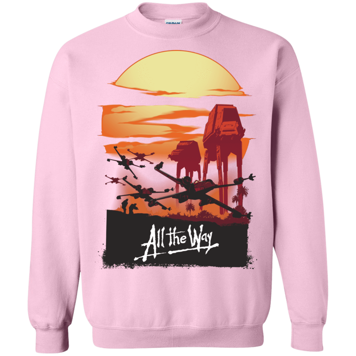 Sweatshirts Light Pink / Small All The Way Crewneck Sweatshirt