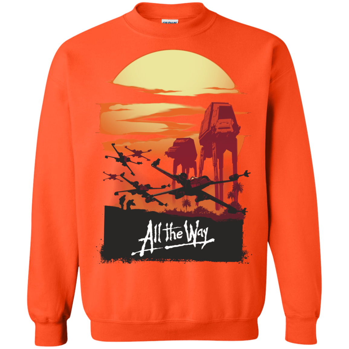 Sweatshirts Orange / Small All The Way Crewneck Sweatshirt