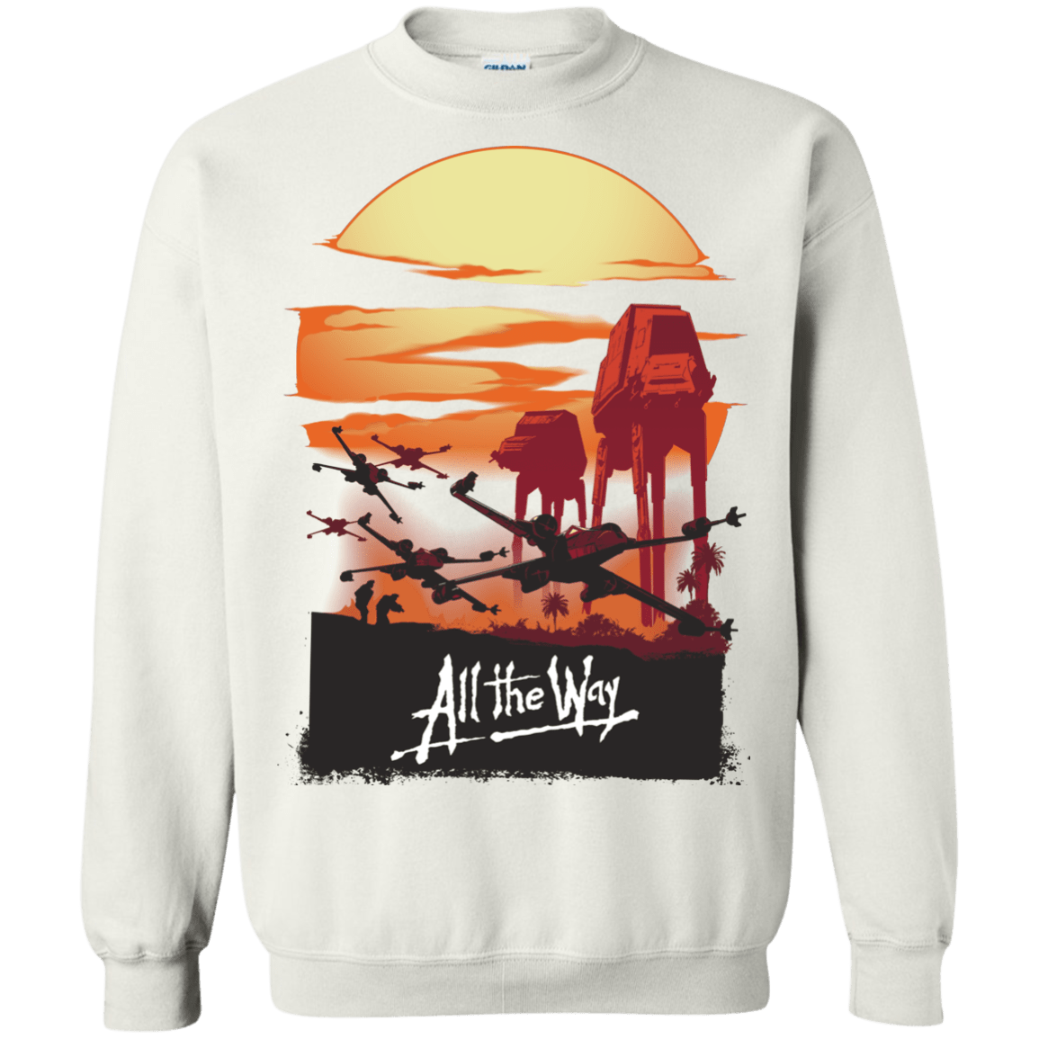 Sweatshirts White / Small All The Way Crewneck Sweatshirt