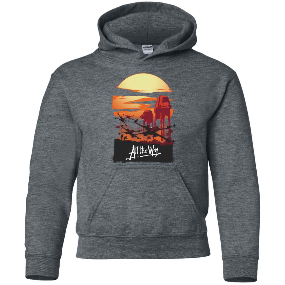Sweatshirts Dark Heather / YS All The Way Youth Hoodie