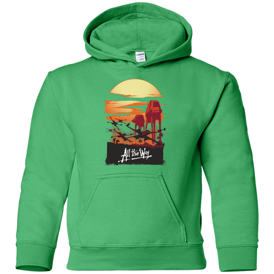 Sweatshirts Irish Green / YS All The Way Youth Hoodie