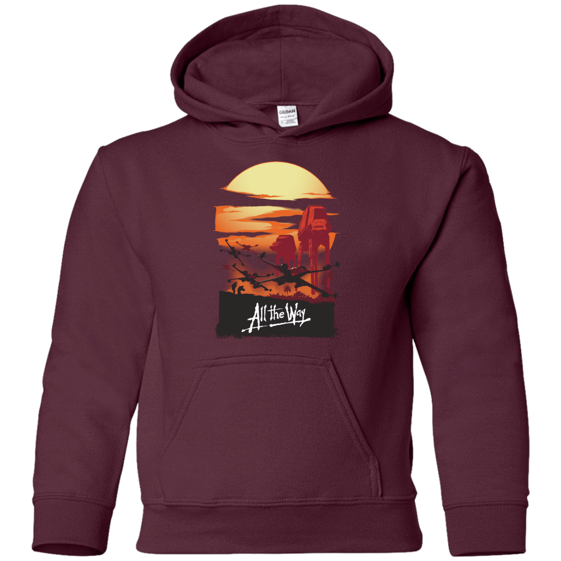 Sweatshirts Maroon / YS All The Way Youth Hoodie