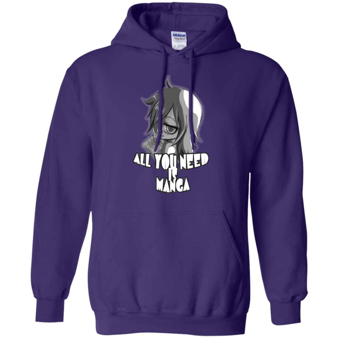 Sweatshirts Purple / Small All You Need is Manga Pullover Hoodie