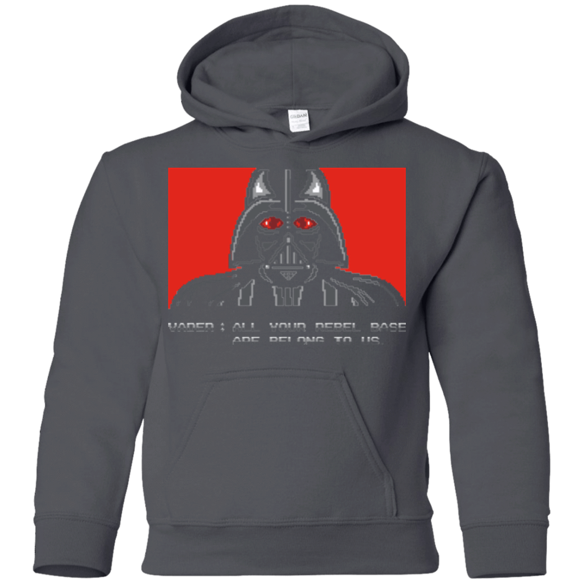 Sweatshirts Charcoal / YS All your rebel base are belongs to us Youth Hoodie