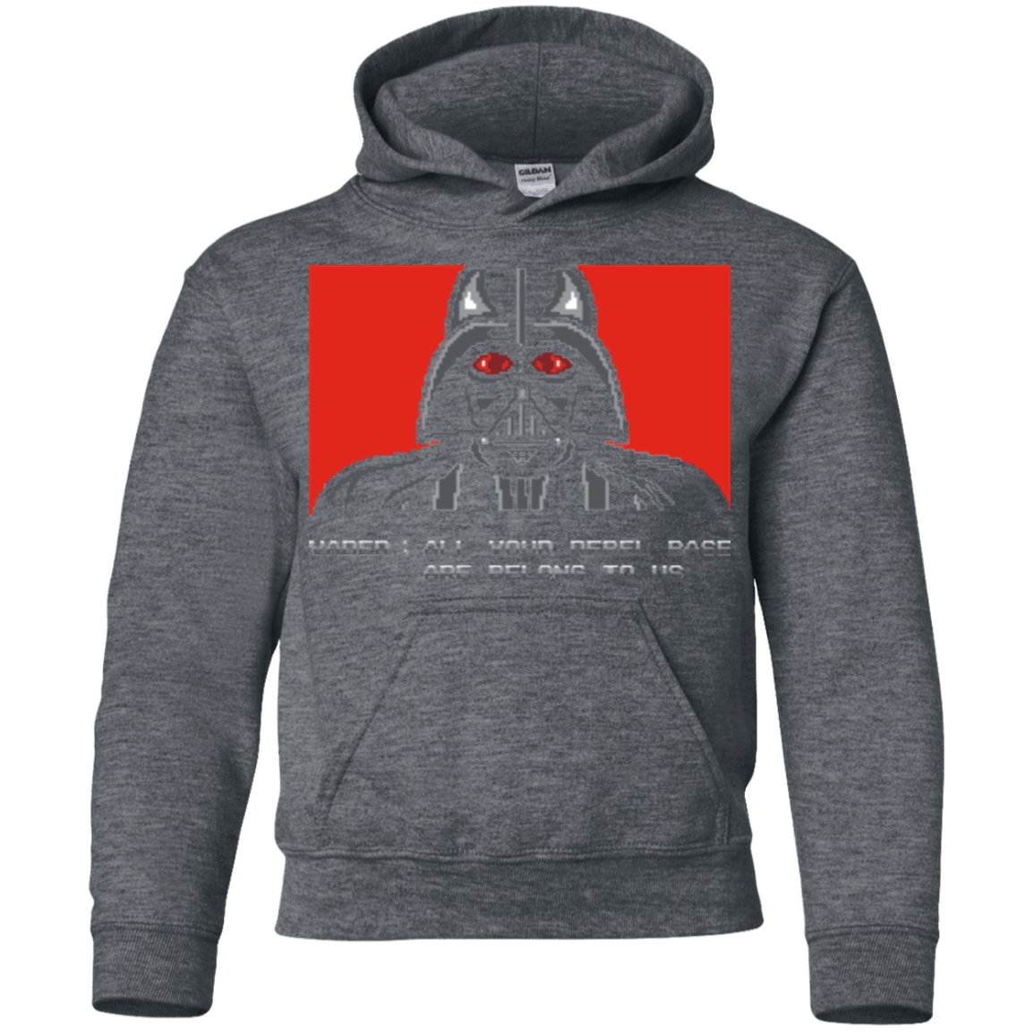 Sweatshirts Dark Heather / YS All your rebel base are belongs to us Youth Hoodie