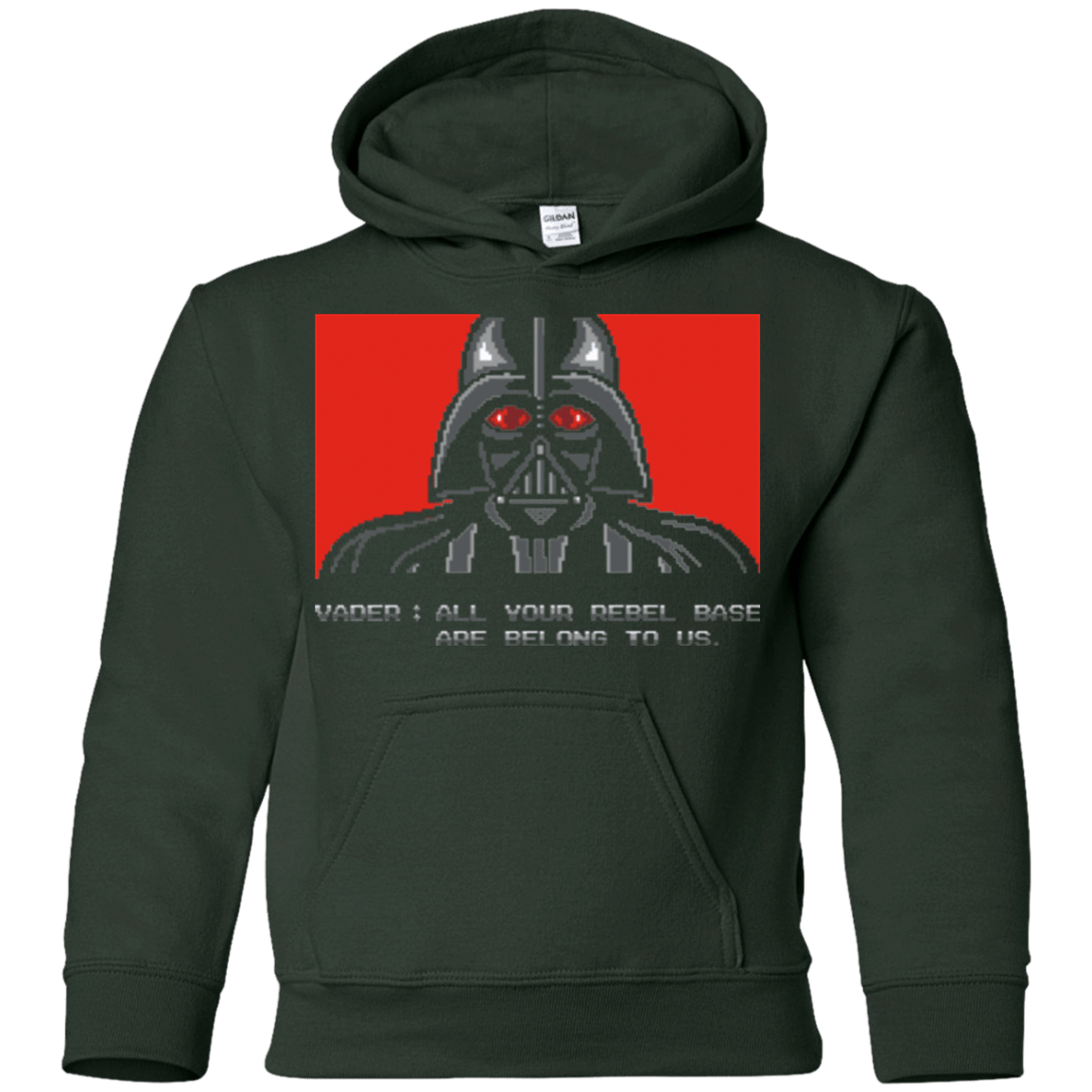 Sweatshirts Forest Green / YS All your rebel base are belongs to us Youth Hoodie