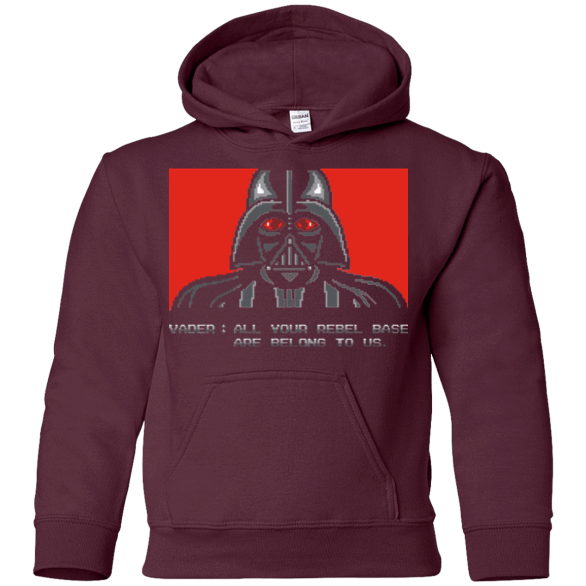 Sweatshirts Maroon / YS All your rebel base are belongs to us Youth Hoodie