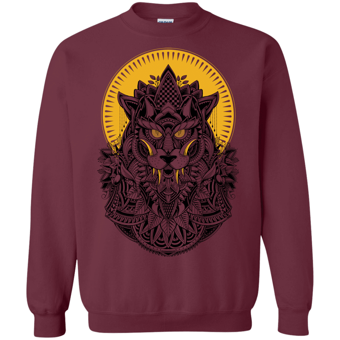 Sweatshirts Maroon / S Alpha Wolf Crewneck Sweatshirt