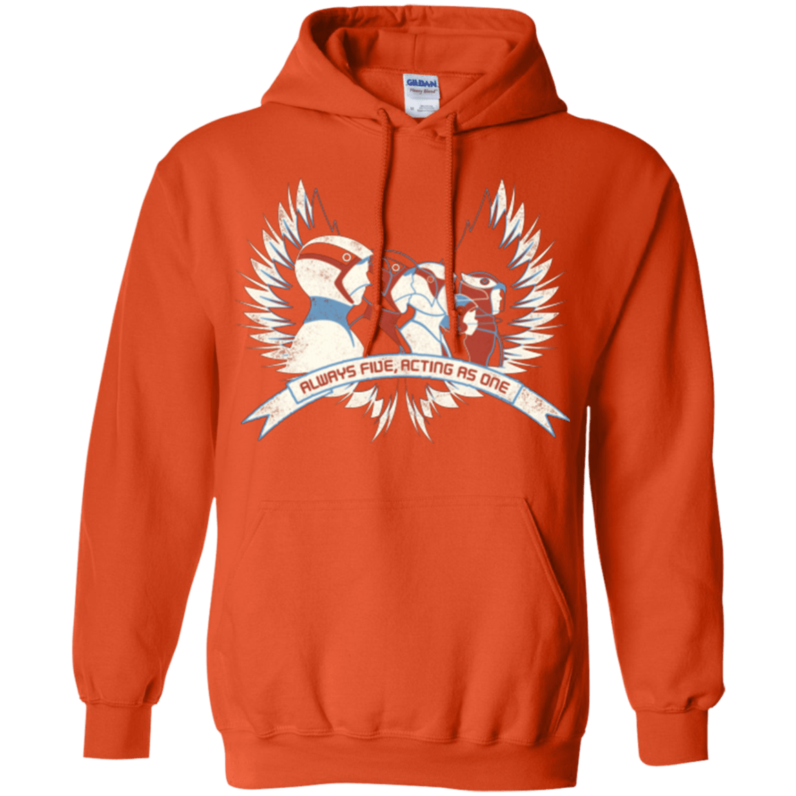 Sweatshirts Orange / Small Always Five Acting As One Pullover Hoodie