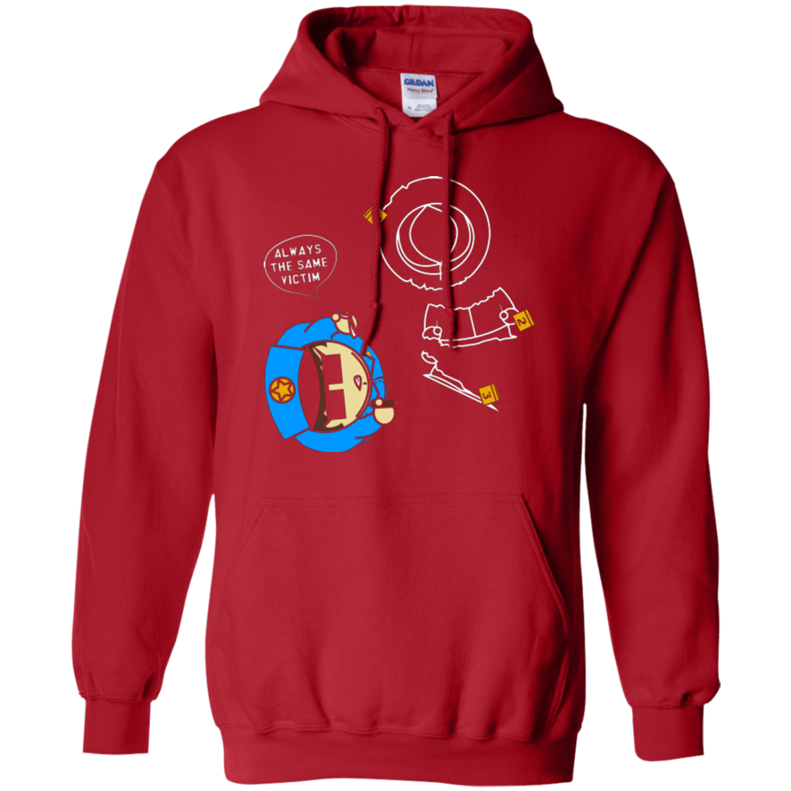 Sweatshirts Red / Small ALWAYS THE SAME VICTIM Pullover Hoodie