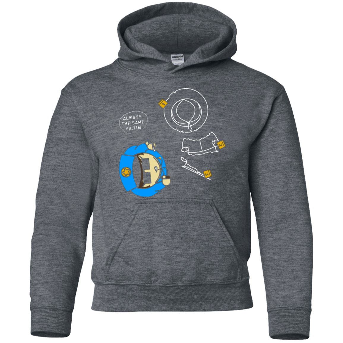 Sweatshirts Dark Heather / YS ALWAYS THE SAME VICTIM Youth Hoodie