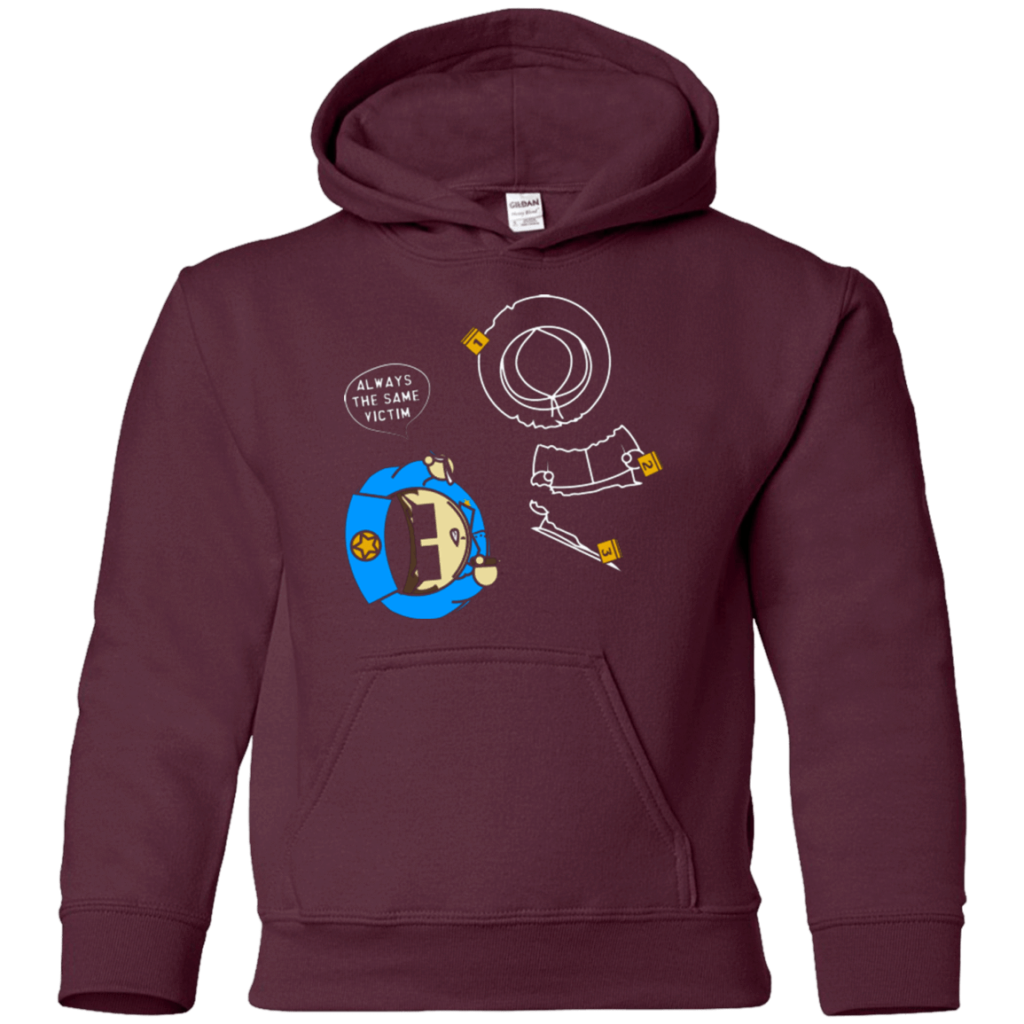Sweatshirts Maroon / YS ALWAYS THE SAME VICTIM Youth Hoodie