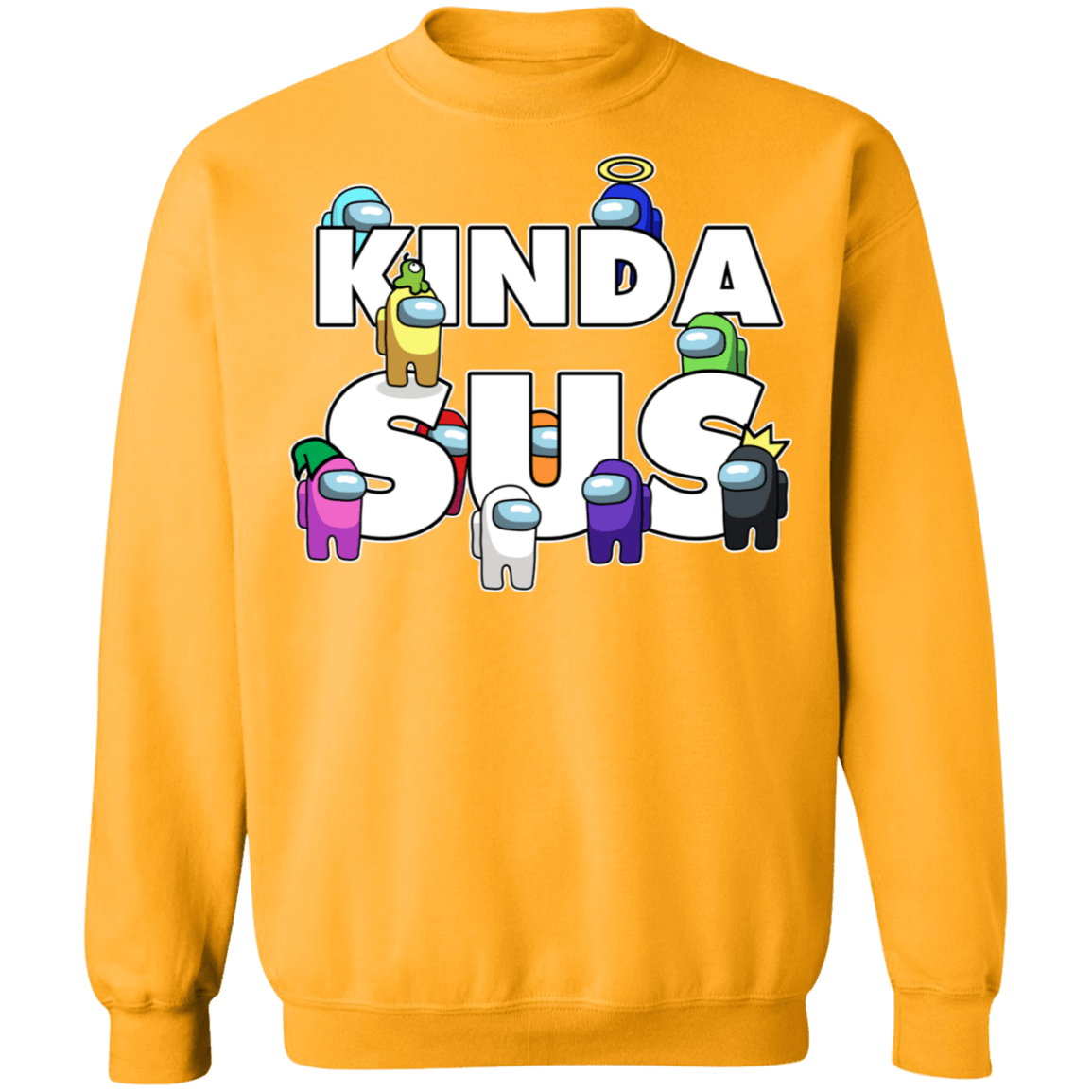 Sweatshirts Gold / S Among us Kinda Sus Crewneck Sweatshirt